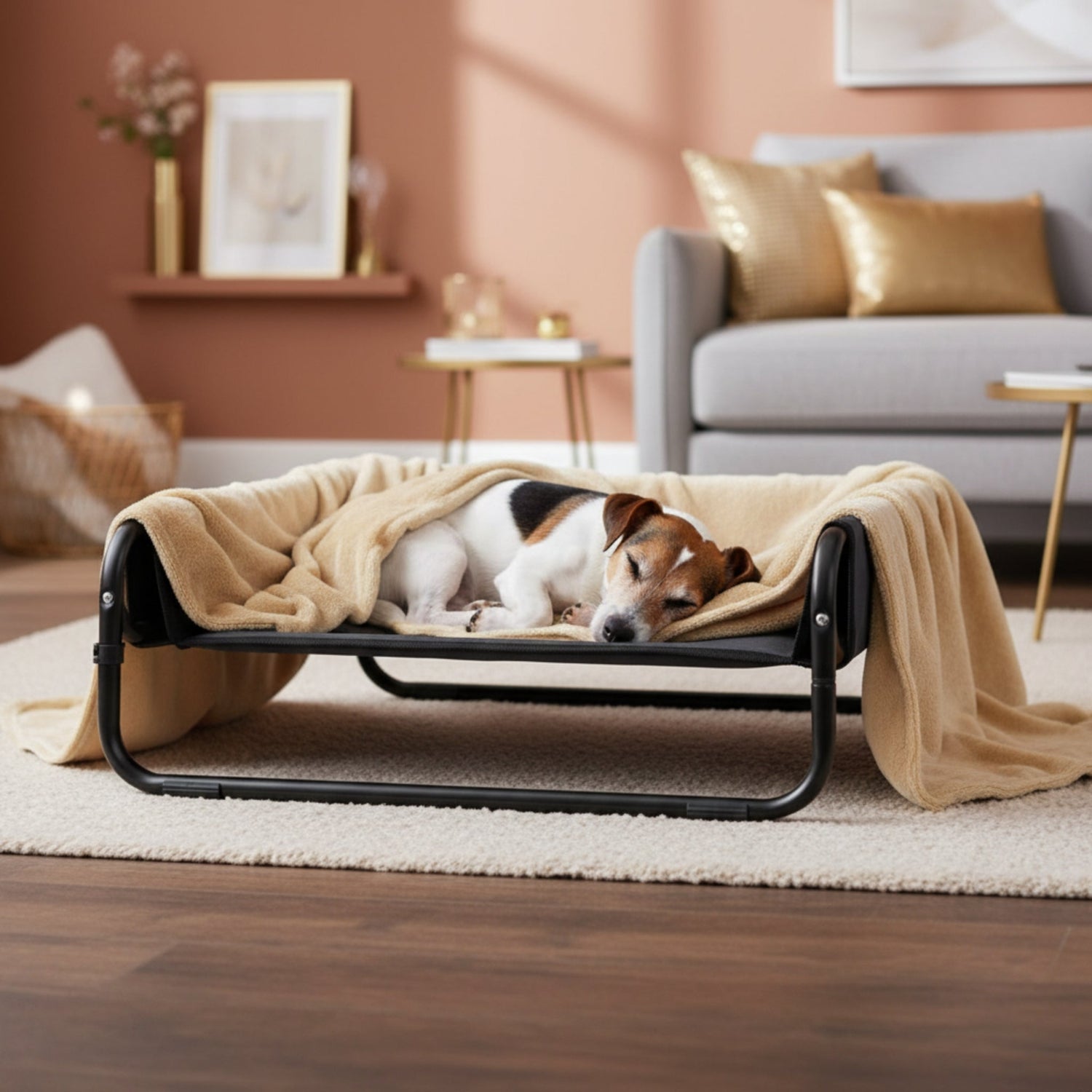Maelson Soft Bed – Faltbares Haustierbett erhöht &amp; waschbar - Woofshack