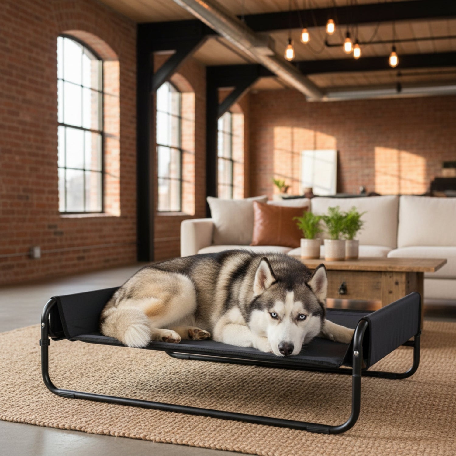 Maelson Soft Bed – Faltbares Haustierbett erhöht &amp; waschbar - Woofshack