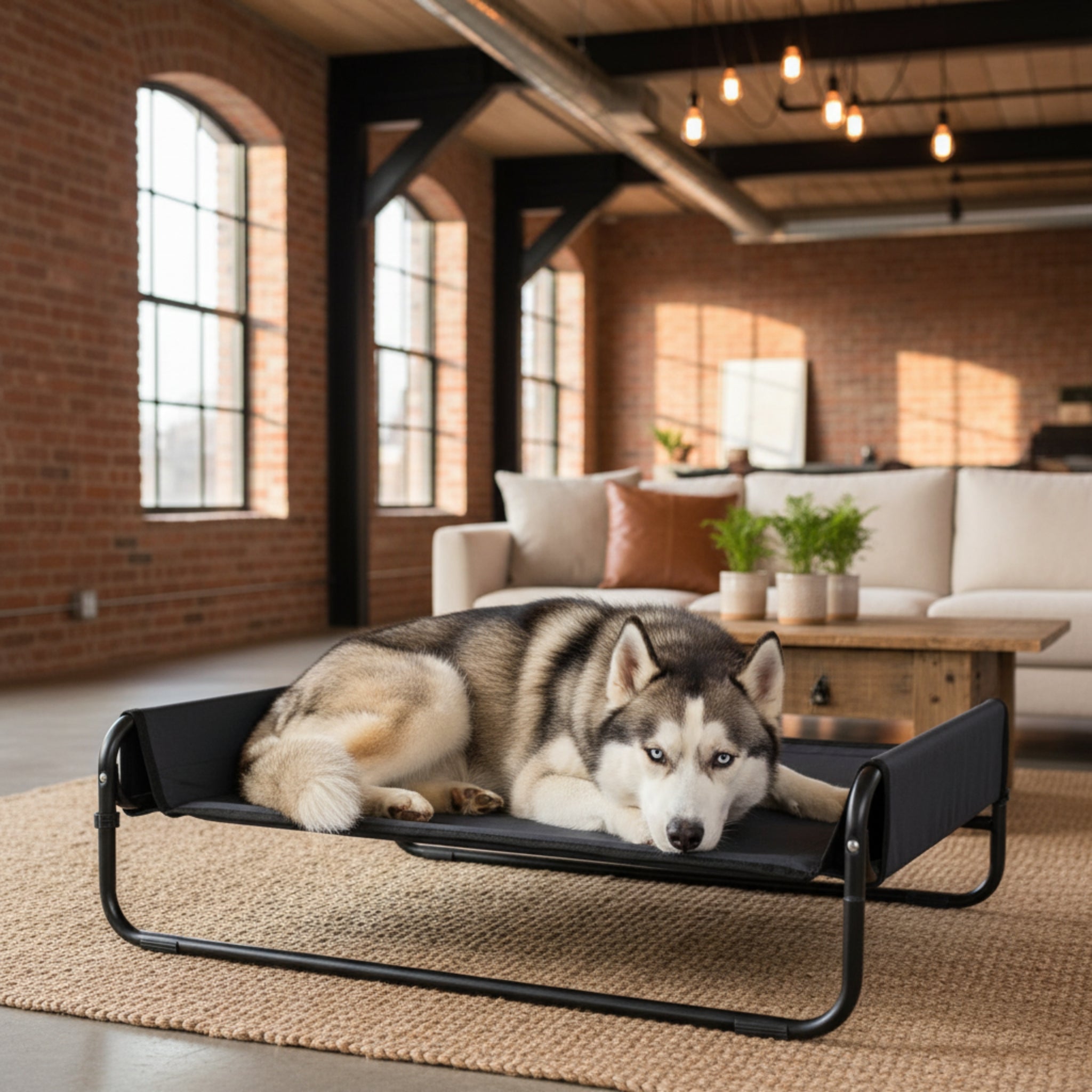 Maelson Soft Bed – Faltbares Haustierbett erhöht &amp; waschbar - Woofshack