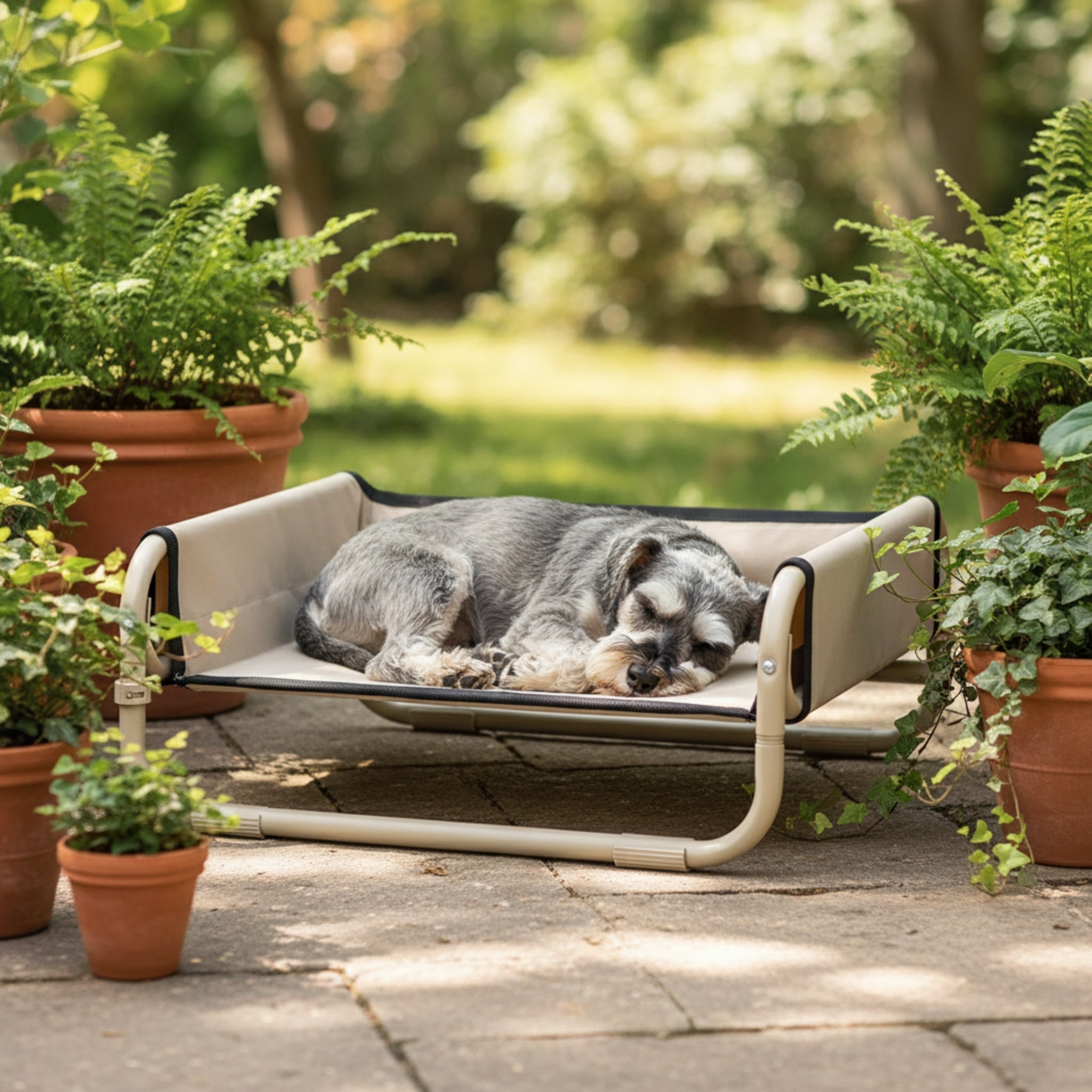 Maelson Soft Bed – Faltbares Haustierbett erhöht &amp; waschbar - Woofshack