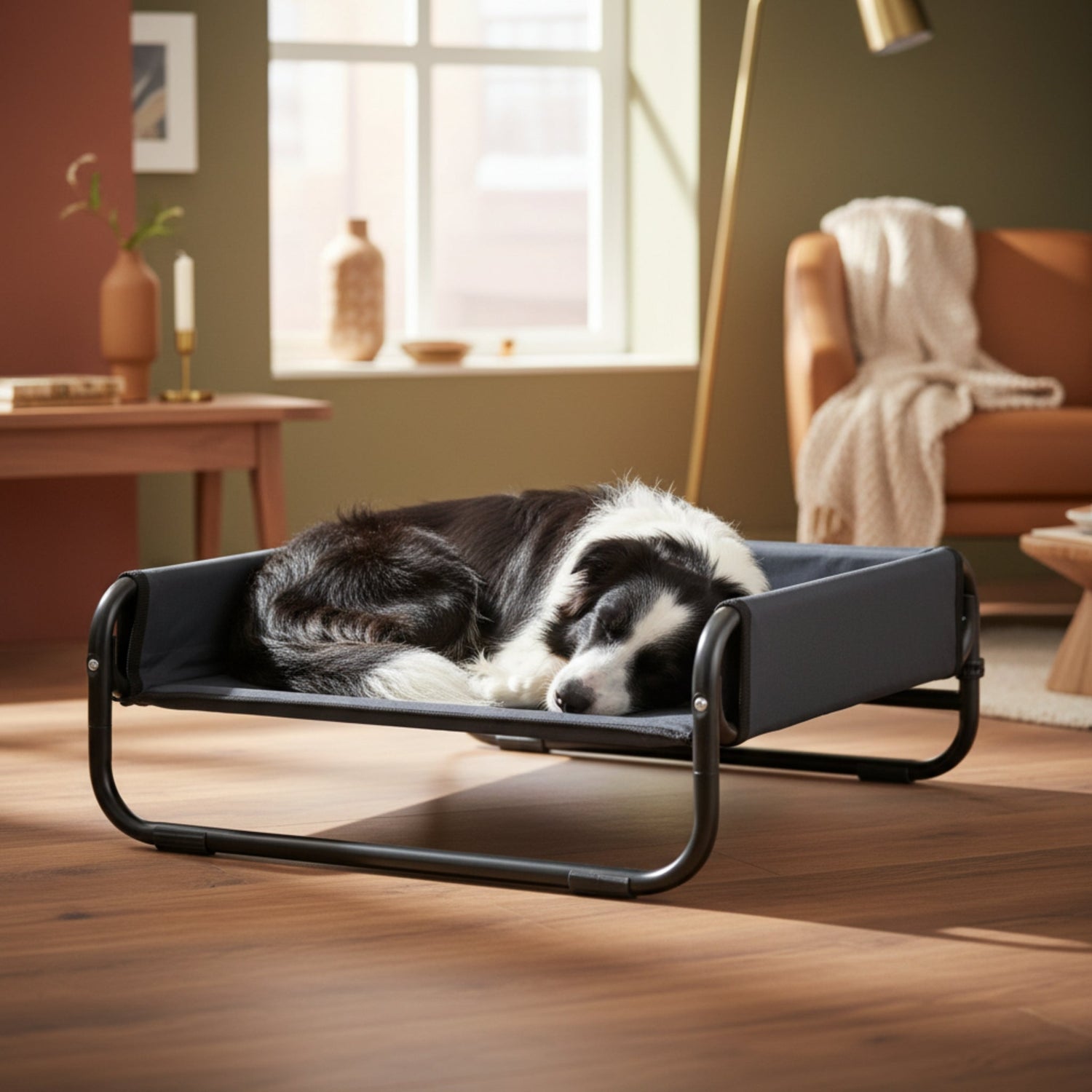 Maelson Soft Bed – Faltbares Haustierbett erhöht &amp; waschbar - Woofshack