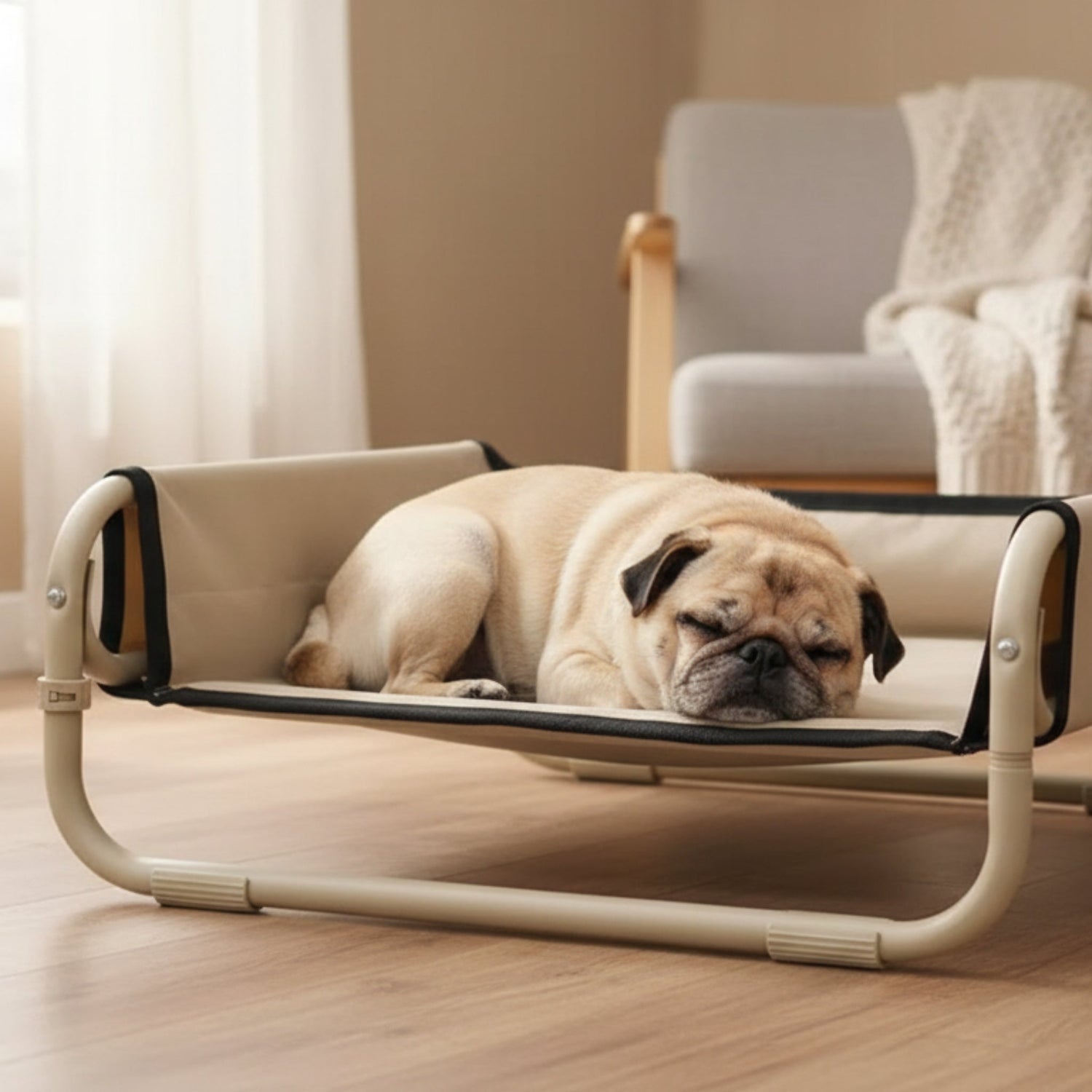Maelson Soft Bed – Faltbares Haustierbett erhöht &amp; waschbar - Woofshack