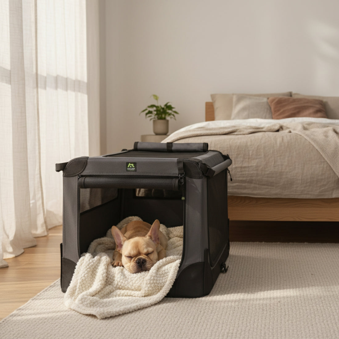 Maelson Soft Kennel – Faltbare Premium Hundebox mit Stahlrahmen für sicheren Auto-Transport &amp; komfortables Reisen