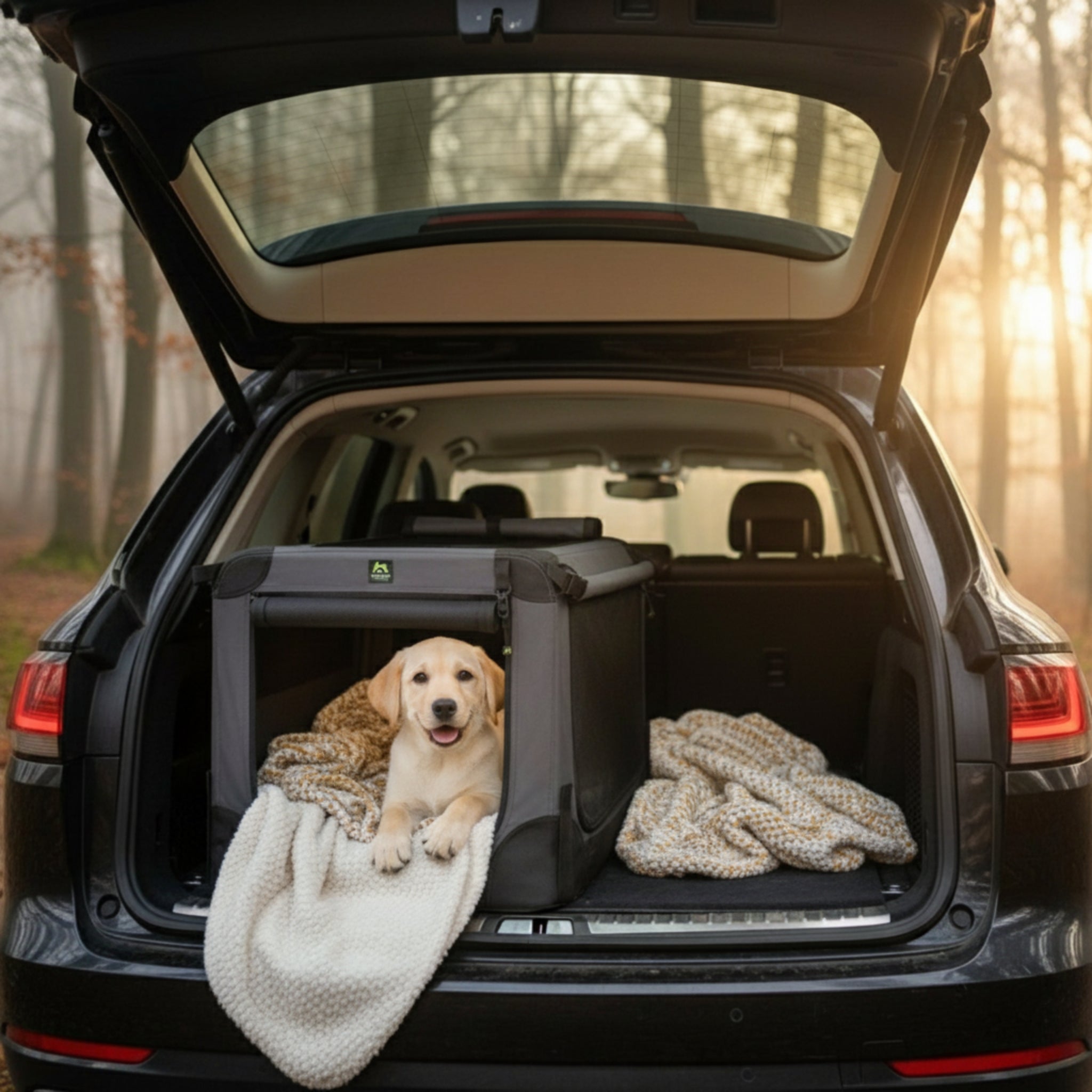 Maelson Soft Kennel – Faltbare Hundebox für Zuhause, Auto &amp; Reise - Woofshack
