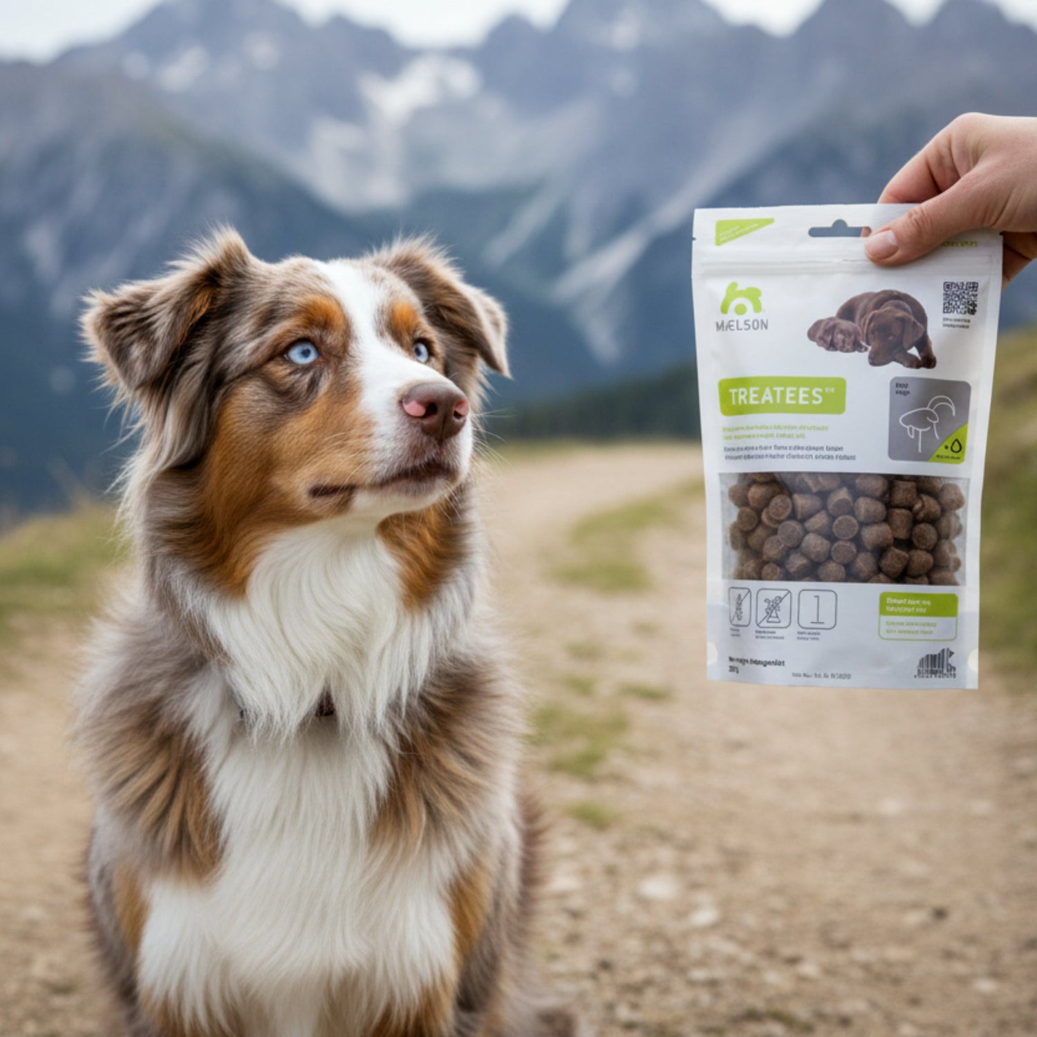 Maelson Treatees Soft Hundesnacks mit Ziege – Getreidefreie Premium - Belohnung für sensible Hunde - Woofshack