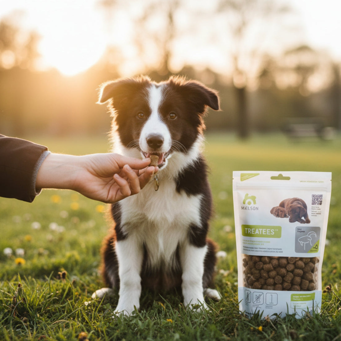 Maelson Treatees Soft Hundesnacks mit Ziege – Getreidefreie Premium - Belohnung für sensible Hunde - Woofshack