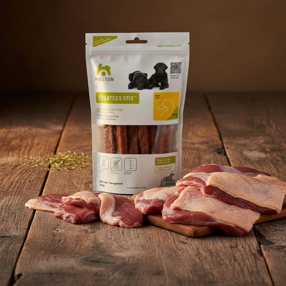 Maelson Treatees Stix Ente – Natürliche Kaustreifen für gesunde Zähne &amp; glückliche Hunde - Woofshack