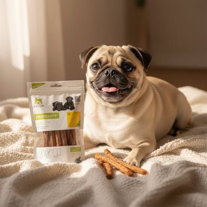 Maelson Treatees Stix Ente – Natürliche Kaustreifen für gesunde Zähne &amp; glückliche Hunde - Woofshack