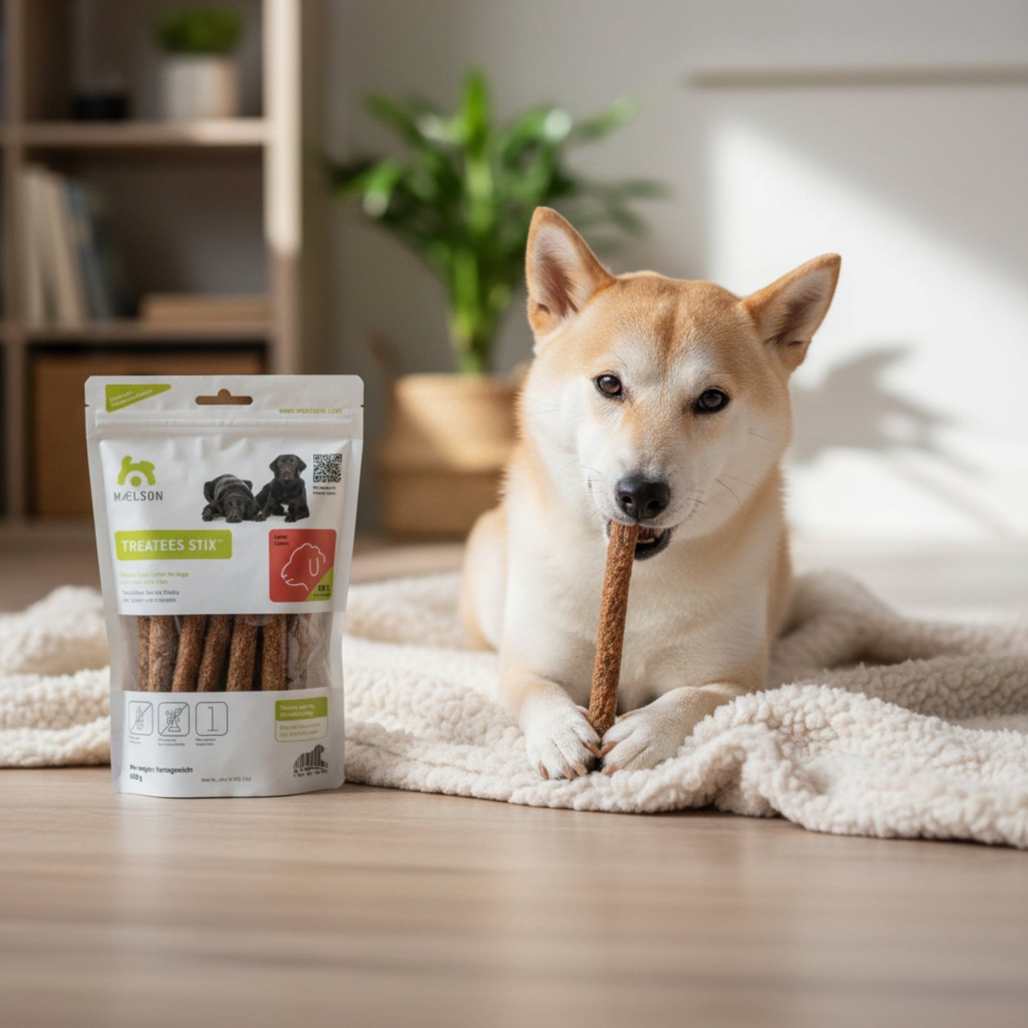 Maelson Treatees Stix Lamm – Natürliche Kaustreifen für gesunde Zähne &amp; glückliche Hunde - Woofshack