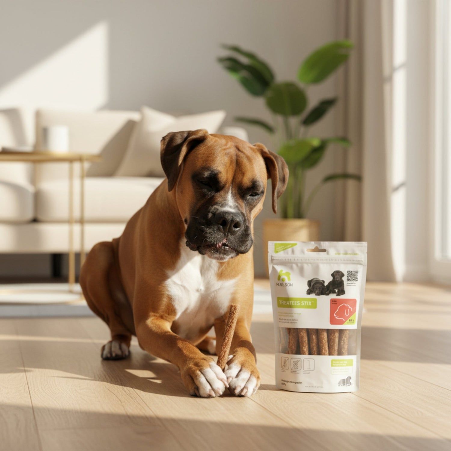 Maelson Treatees Stix Lamm – Natürliche Kaustreifen für gesunde Zähne &amp; glückliche Hunde - Woofshack