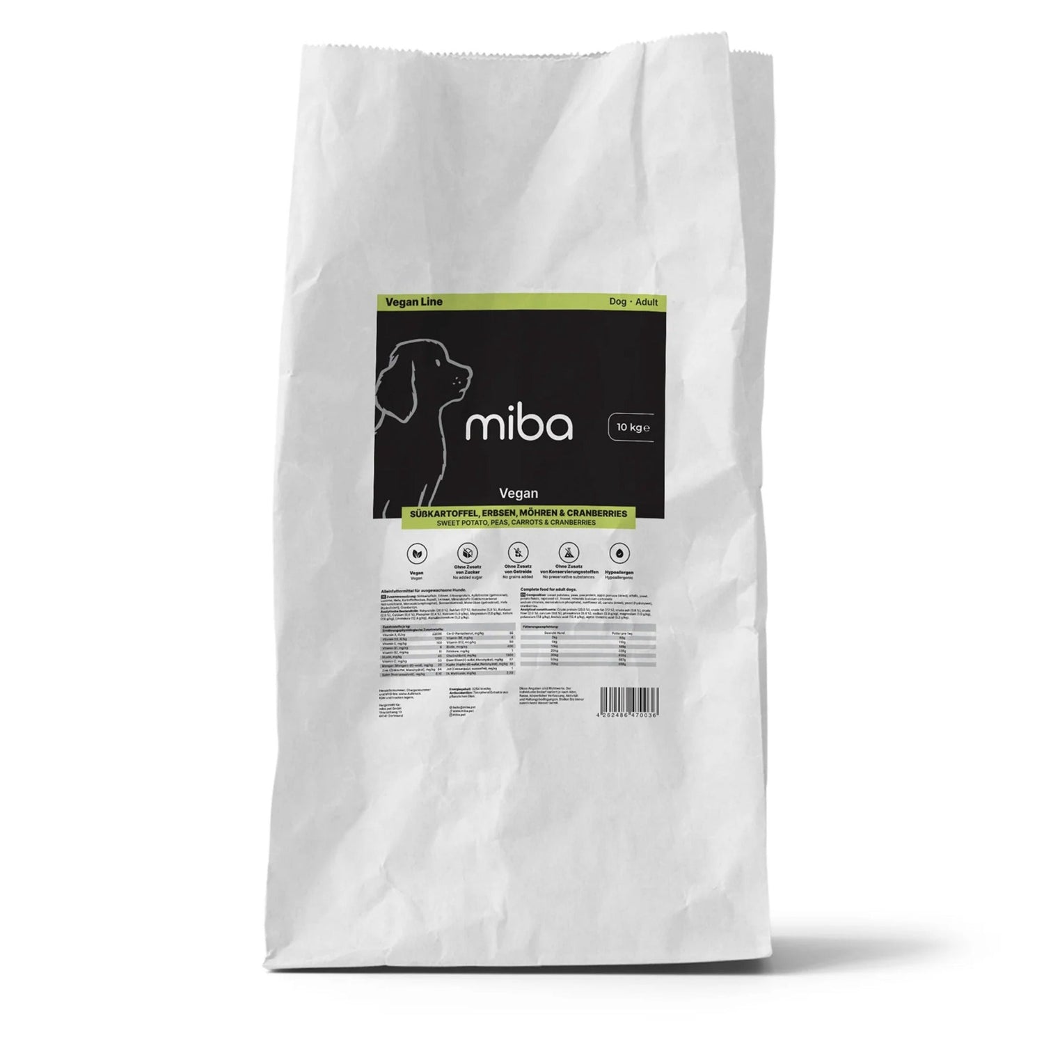 miba Dog Adult Vegan, Hunde Trockenfutter - Woofshack