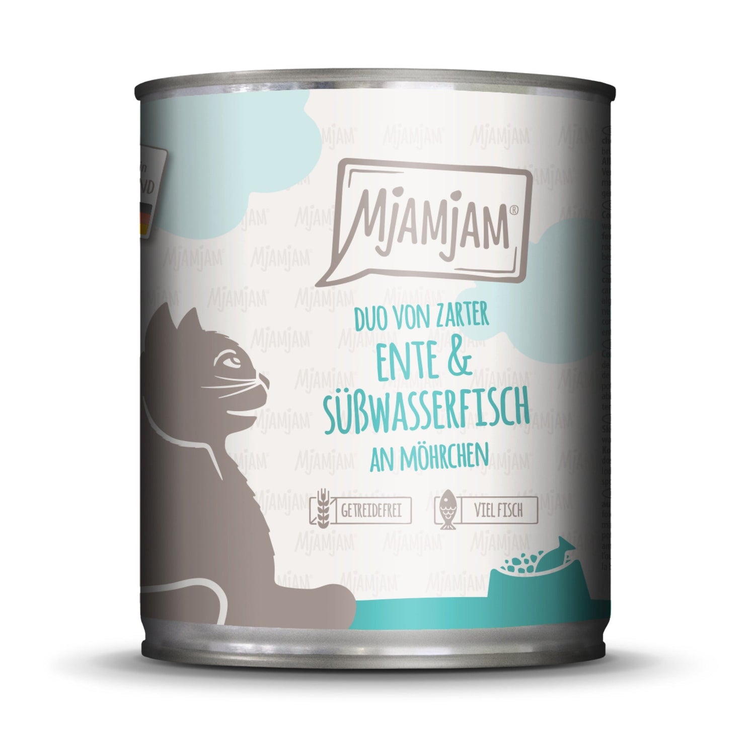 MjAMjAM Ente &amp; Süßwasserfisch - Katzen Nassfutter - Woofshack
