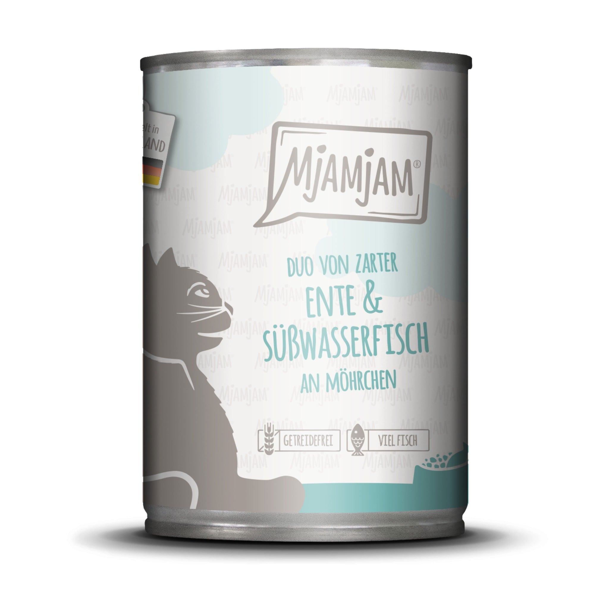 MjAMjAM Ente &amp; Süßwasserfisch - Katzen Nassfutter - Woofshack