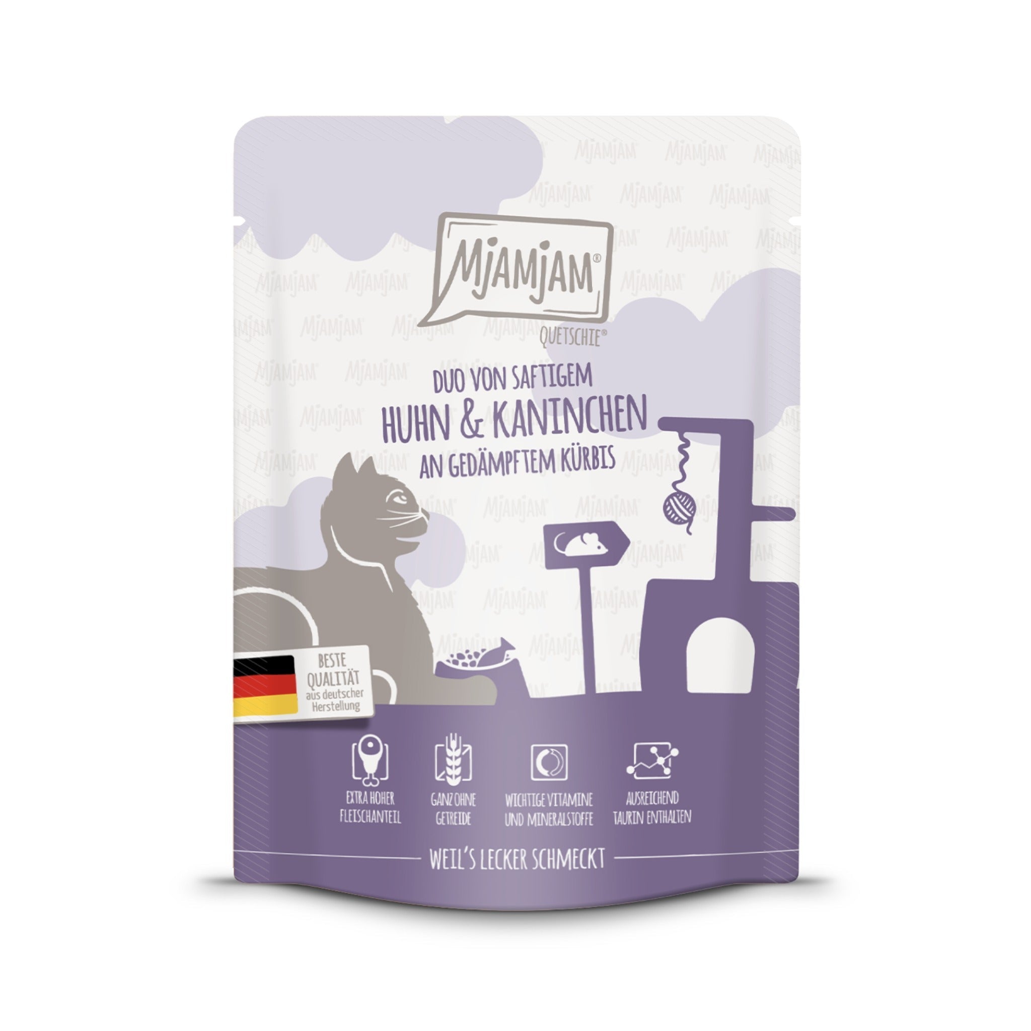 MjAMjAM Quetschie Hühnchen &amp; Kaninchen - Katzen Nassfutter - Woofshack