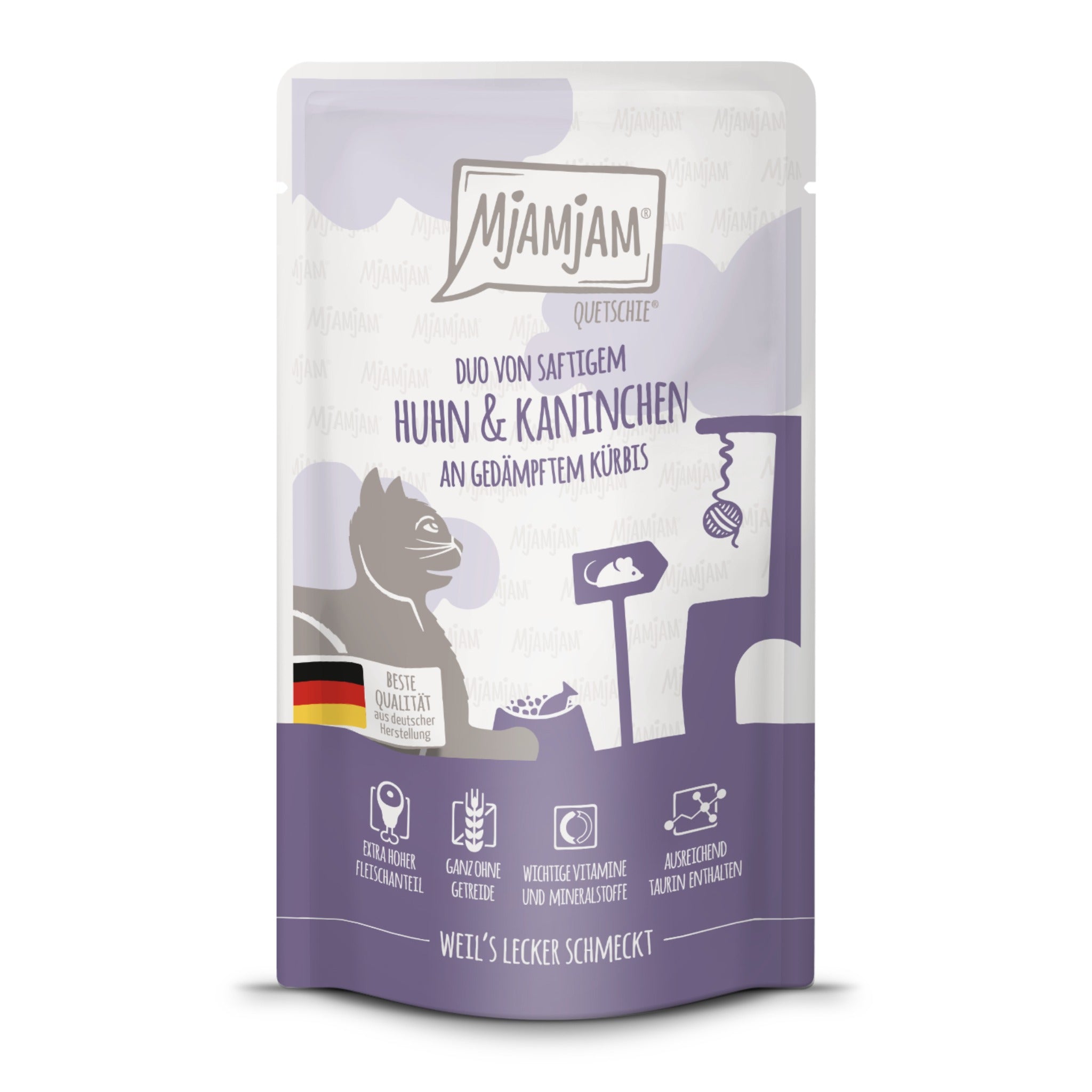 MjAMjAM Quetschie Hühnchen &amp; Kaninchen - Katzen Nassfutter - Woofshack