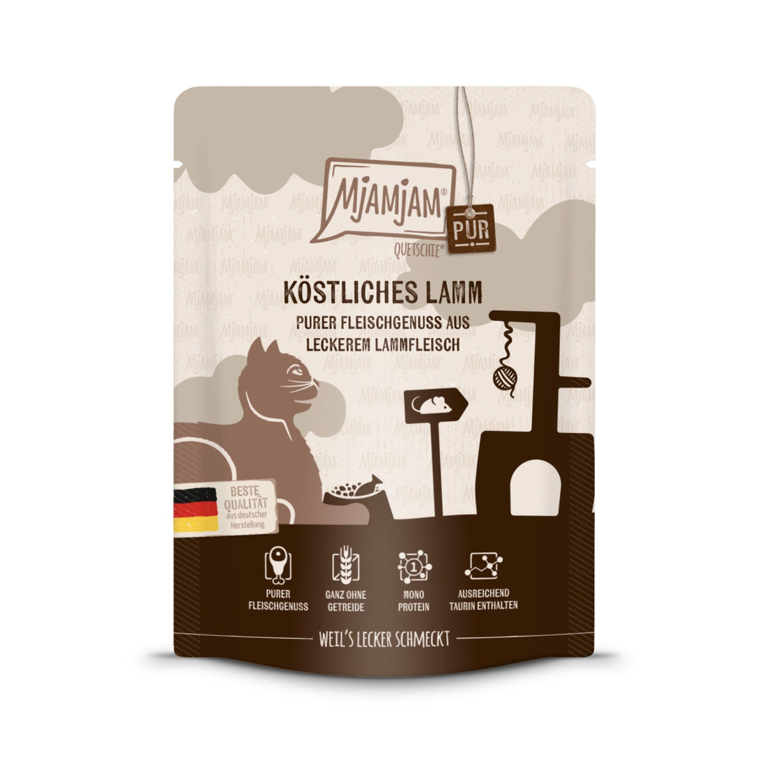 MjAMjAM Quetschie Lamm Pur - Katzen Nassfutter - Woofshack