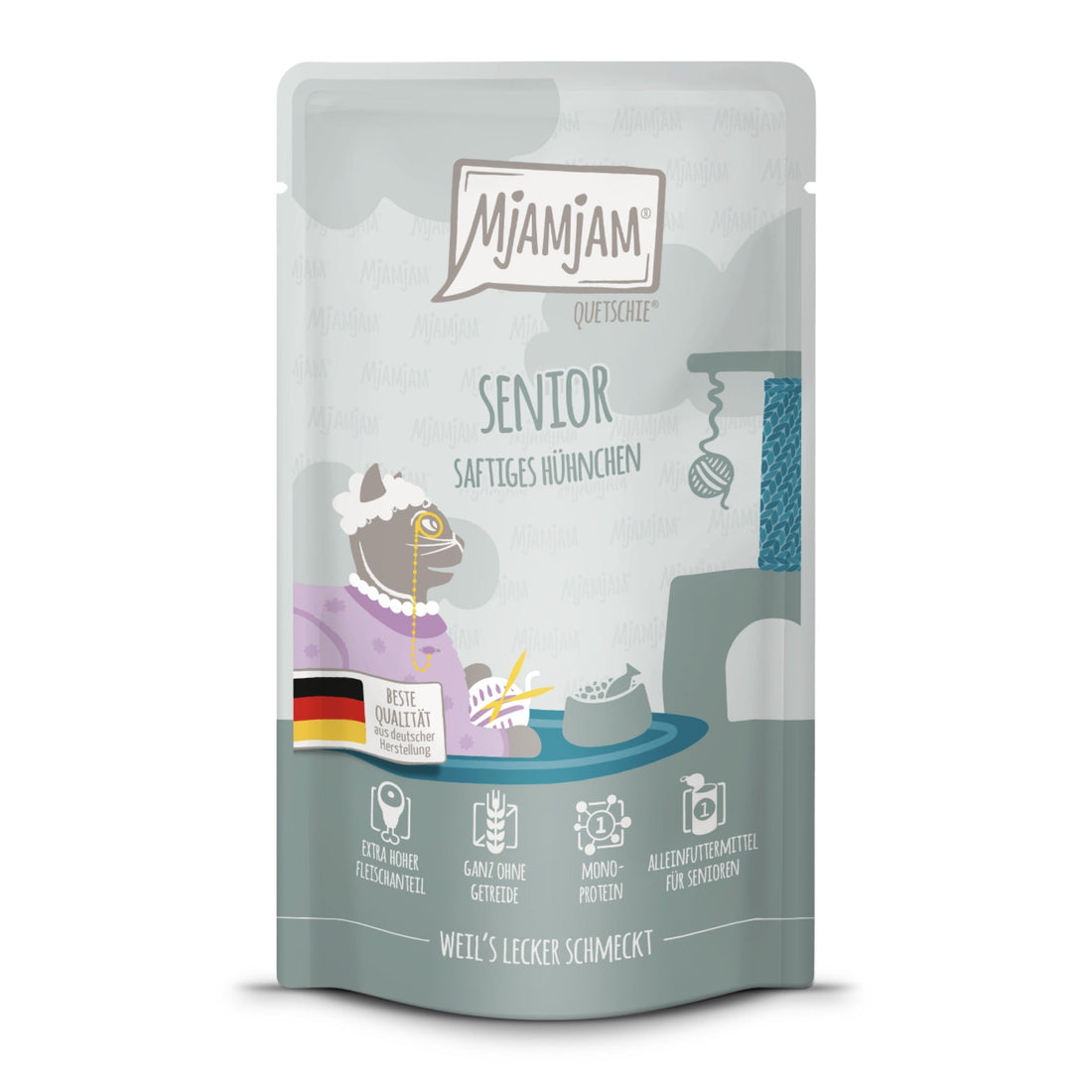 MjAMjAM Quetschie Senior Hühnchen - Katzen Nassfutter - Woofshack