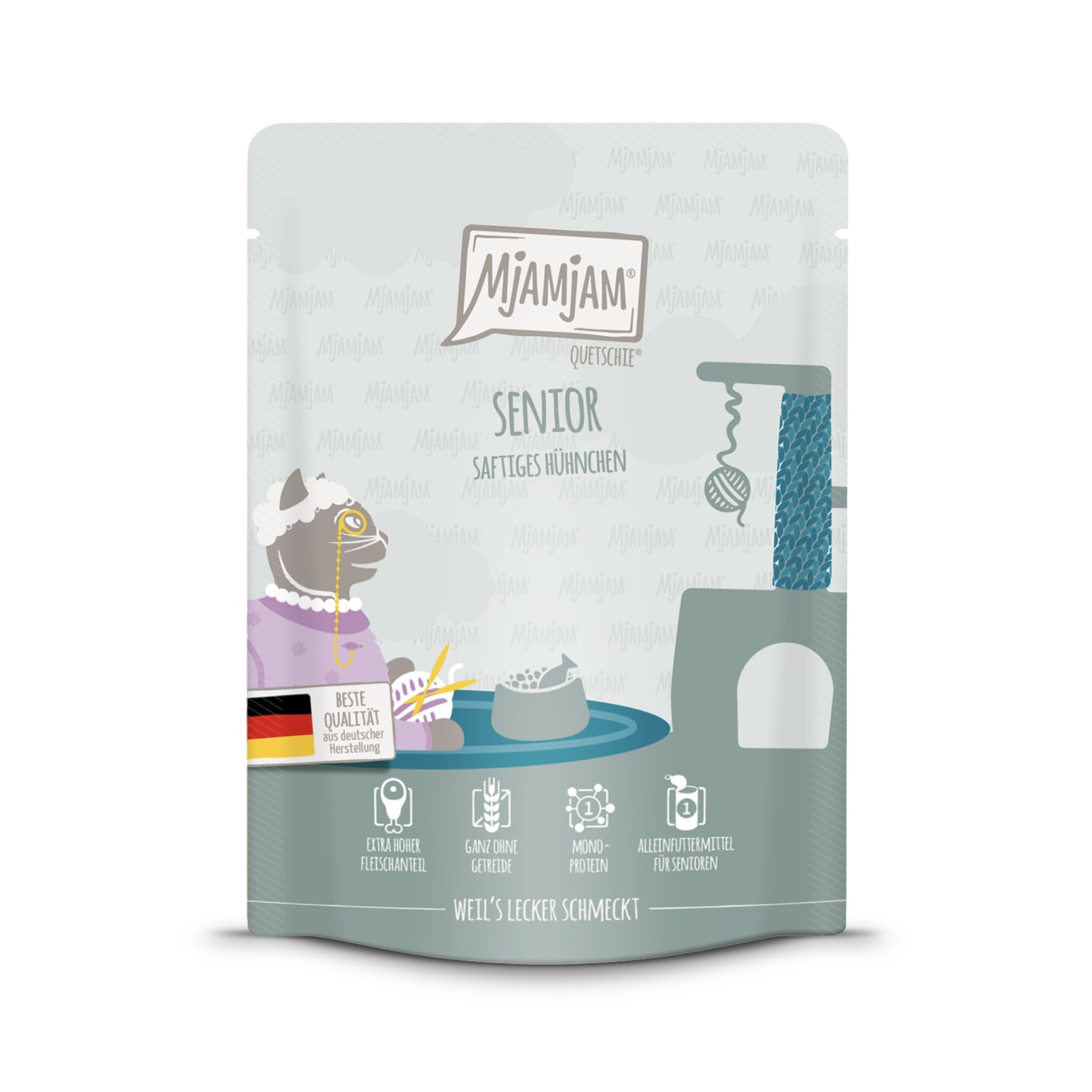 MjAMjAM Quetschie Senior Hühnchen - Katzen Nassfutter - Woofshack