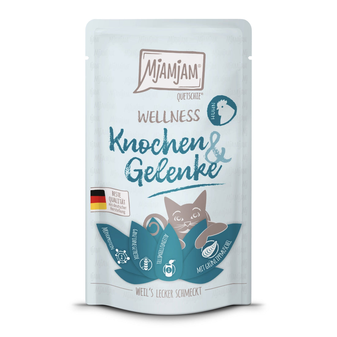 MjAMjAM Quetschie Wellness Knochen &amp; Gelenke Huhn - Katzen Nassfutter - Woofshack