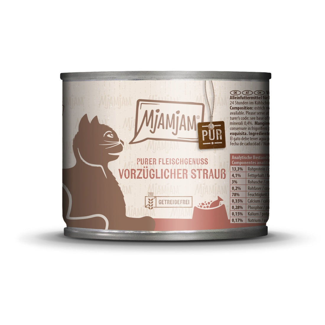 MjAMjAM Strauß Pur - Katzen Nassfutter - Woofshack