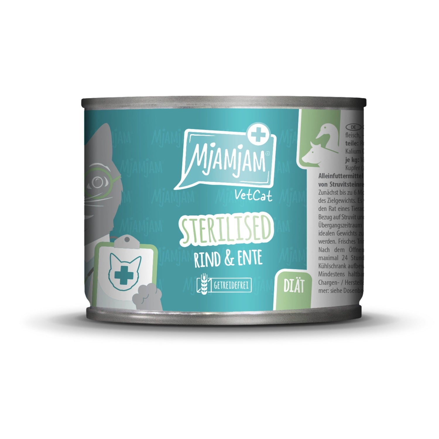 MjAMjAM VetCat Sterilised Rind &amp; Ente - Katzen Nassfutter - Woofshack