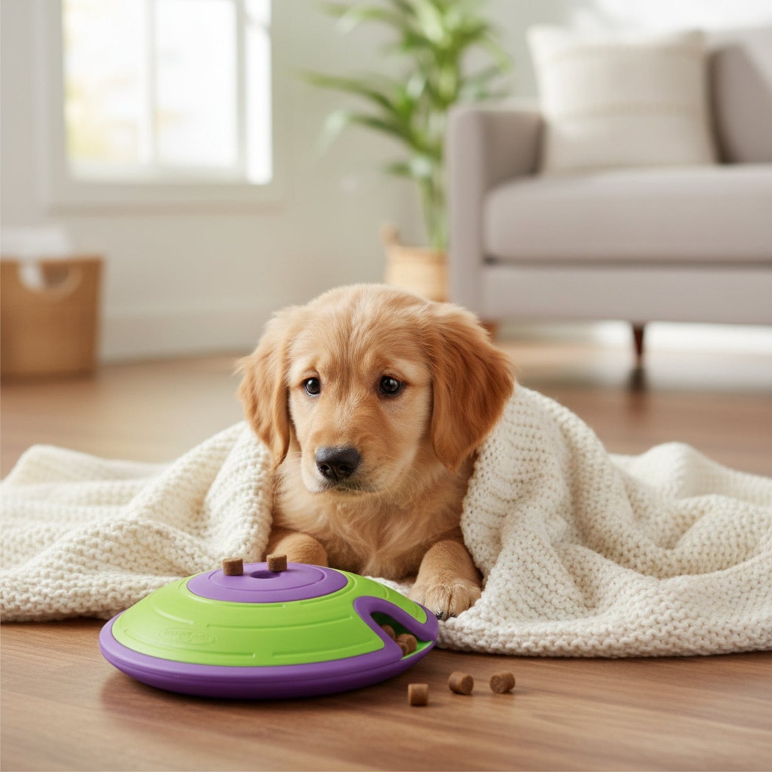 Nina Ottosson Treat Maze – Interaktives Intelligenzspielzeug gegen Langeweile &amp; Unterforderung – Level 2 Denkspiel für Hunde - Woofshack