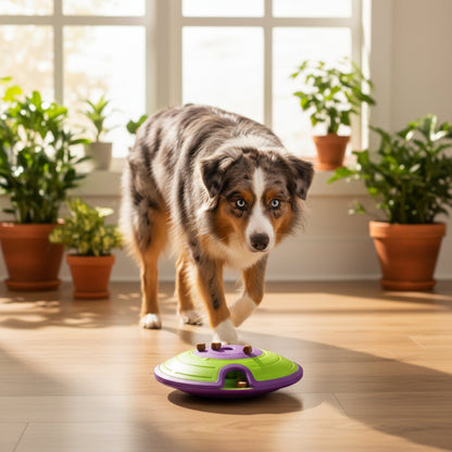 Nina Ottosson Treat Maze – Interaktives Intelligenzspielzeug gegen Langeweile &amp; Unterforderung – Level 2 Denkspiel für Hunde - Woofshack