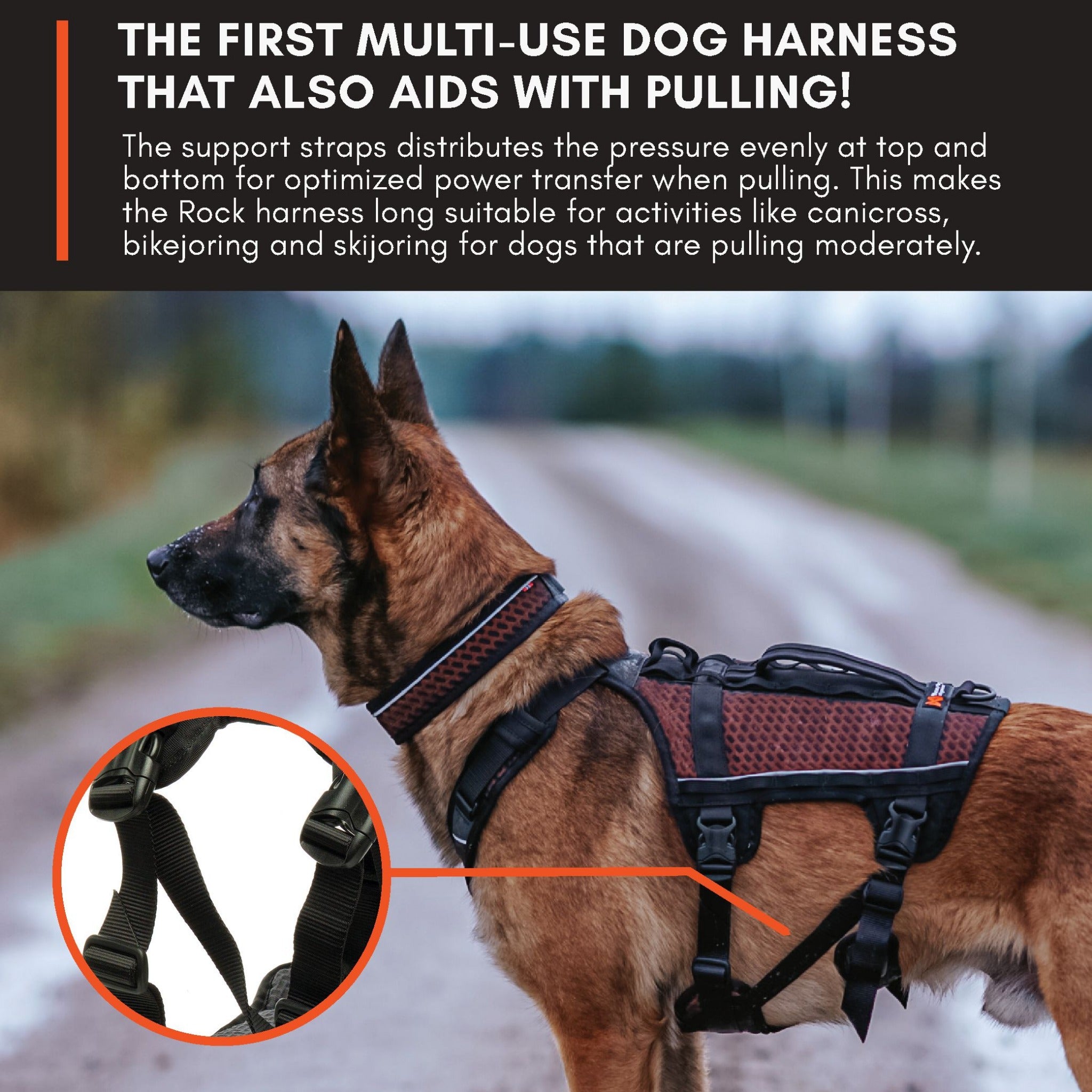 Non-stop dogwear Rock Harness Long, arnés para perros