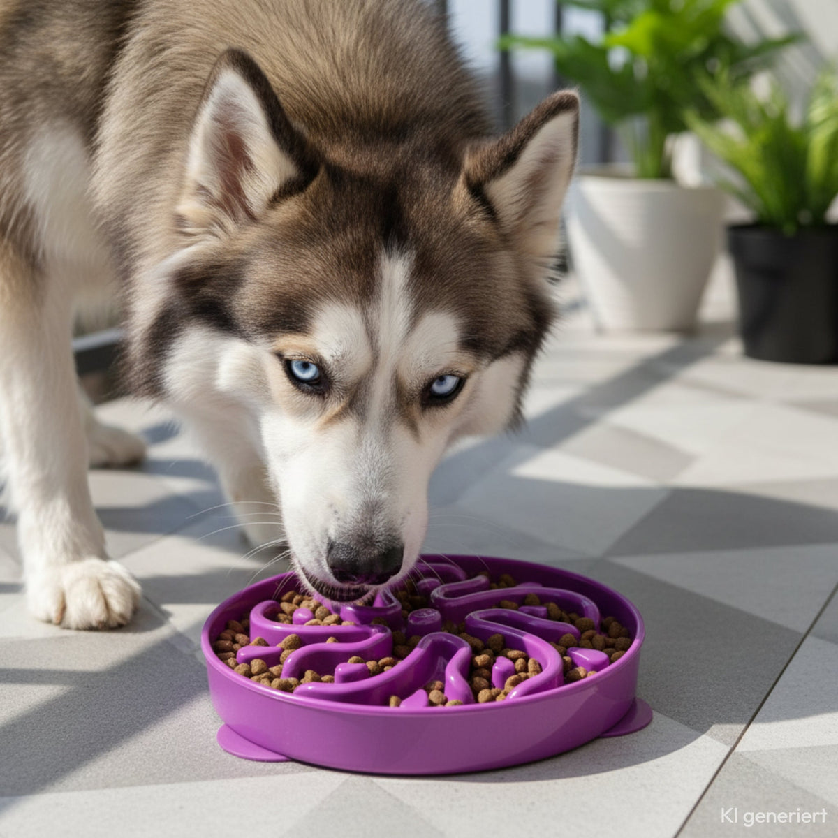 Outward Hound Fun Feeder Slo Bowl – Anti-Schling Napf für gesundes, langsames Fressen &amp; bessere Verdauung - Woofshack