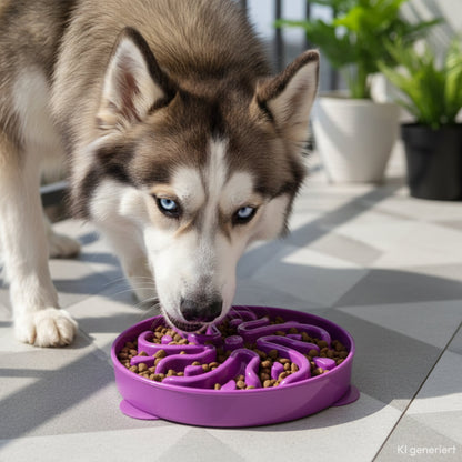 Outward Hound Fun Feeder Slo Bowl – Anti-Schling Napf für gesundes, langsames Fressen &amp; bessere Verdauung - Woofshack