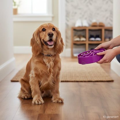 Outward Hound Fun Feeder Slo Bowl – Anti-Schling Napf für gesundes, langsames Fressen &amp; bessere Verdauung - Woofshack