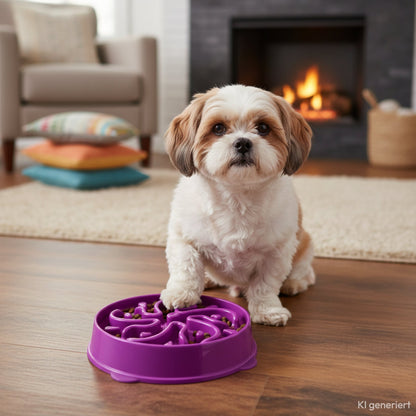 Outward Hound Fun Feeder Slo Bowl – Anti-Schling Napf für gesundes, langsames Fressen &amp; bessere Verdauung - Woofshack