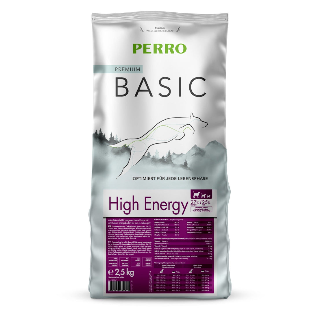 Perro Basic High Energy - Hunde Trockenfutter - Woofshack