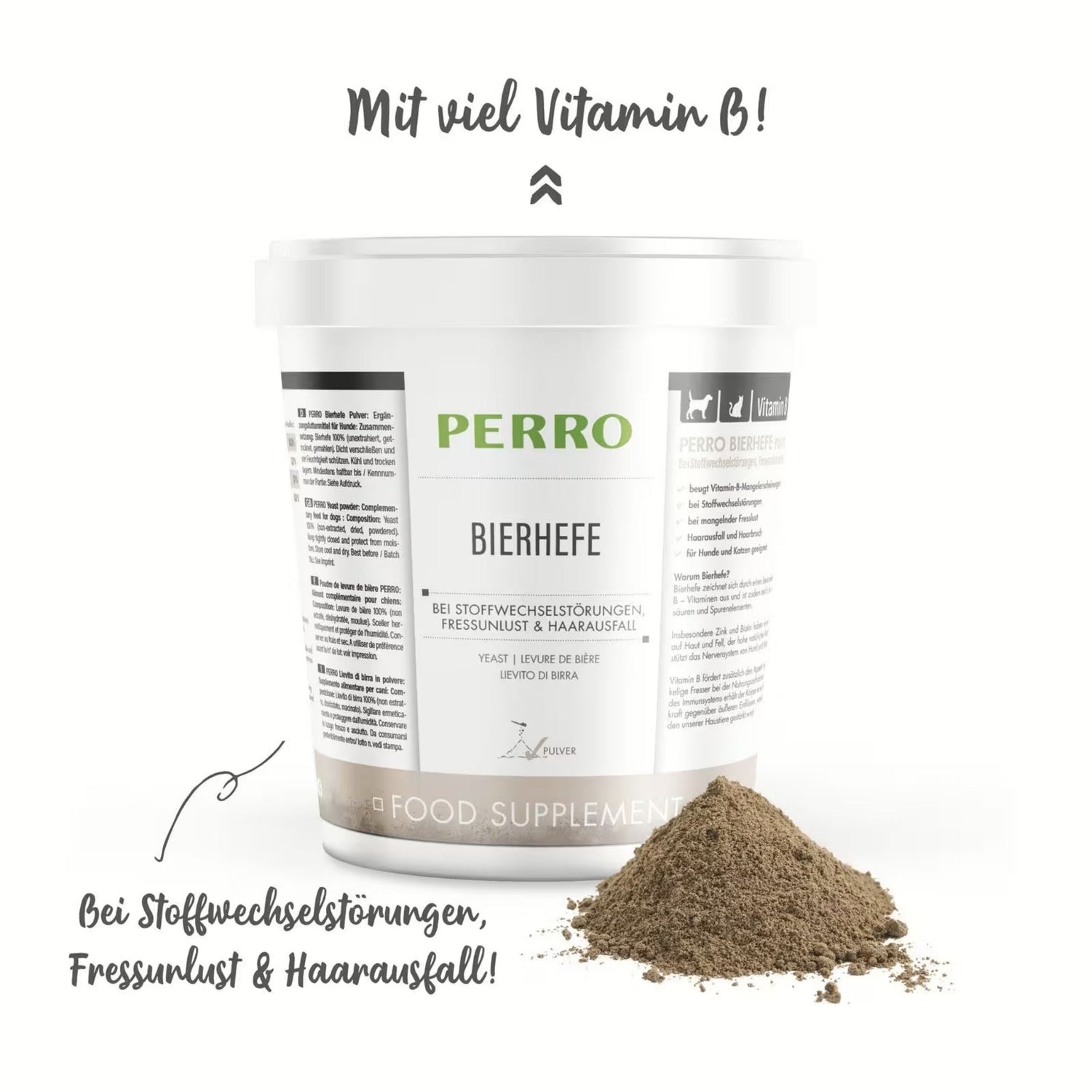 bierhefe aufbewahren Perro Bierhefe für Hunde & Katzen