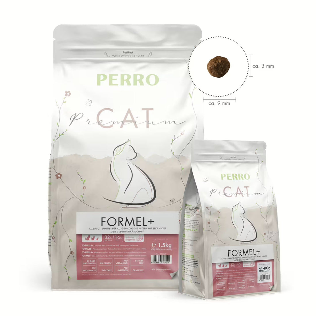 Perro Cat Premium Formel+ getreidefrei - Katzen Trockenfutter - Woofshack