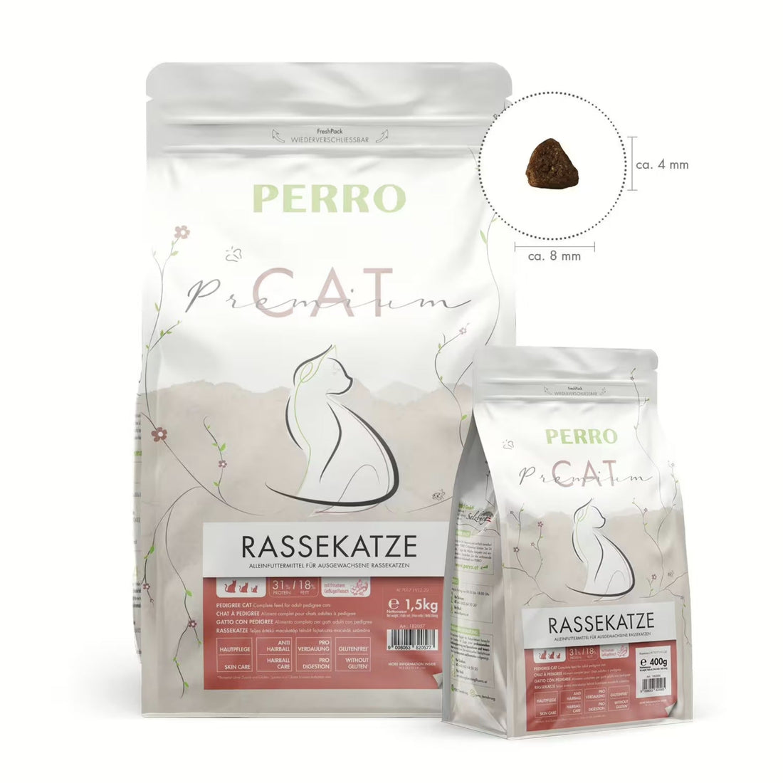Perro Cat Premium Rassekatze - Katzen Trockenfutter - Woofshack