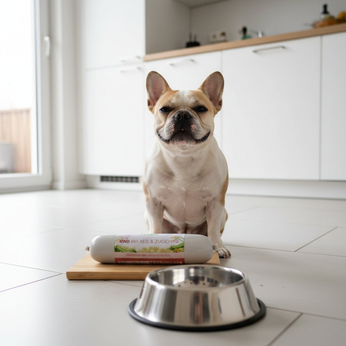 Perro Delikatessrolle Menü Rind mit Reis &amp; Zucchini – Premium Hundewurst für sensible &amp; wählerische Hunde | Monoprotein, Glutenfrei &amp; Hochverdaulich - Woofshack