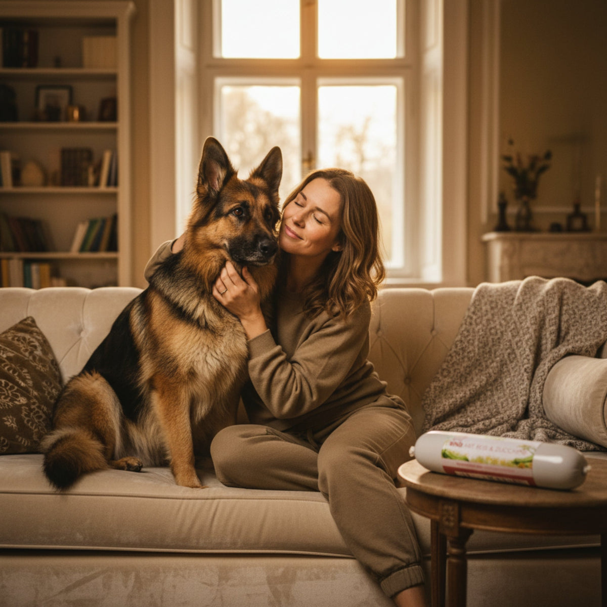 Perro Delikatessrolle Menü Rind mit Reis &amp; Zucchini – Premium Hundewurst für sensible &amp; wählerische Hunde | Monoprotein, Glutenfrei &amp; Hochverdaulich - Woofshack