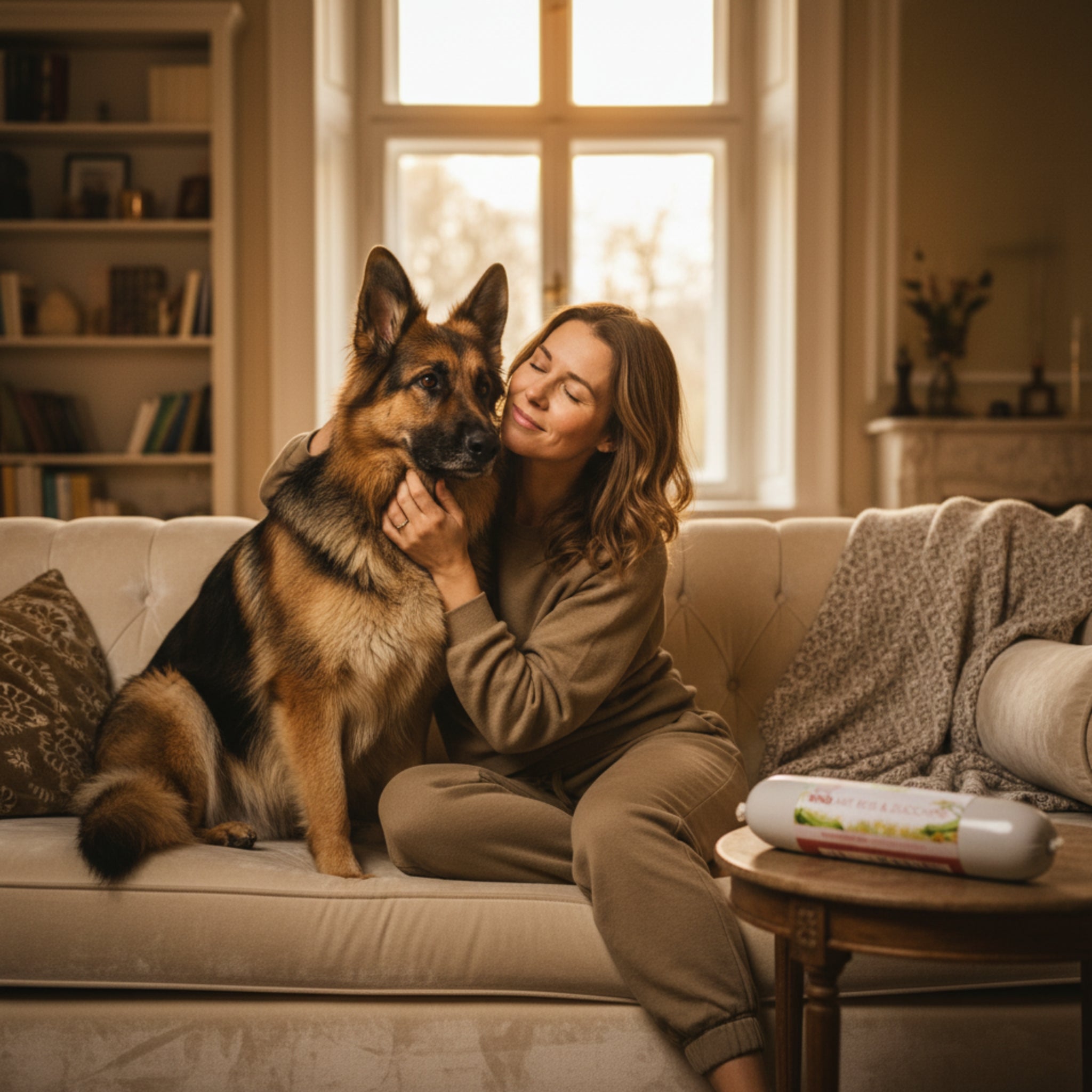 Perro Delikatessrolle Menü Rind mit Reis &amp; Zucchini – Premium Hundewurst für sensible &amp; wählerische Hunde | Monoprotein, Glutenfrei &amp; Hochverdaulich - Woofshack