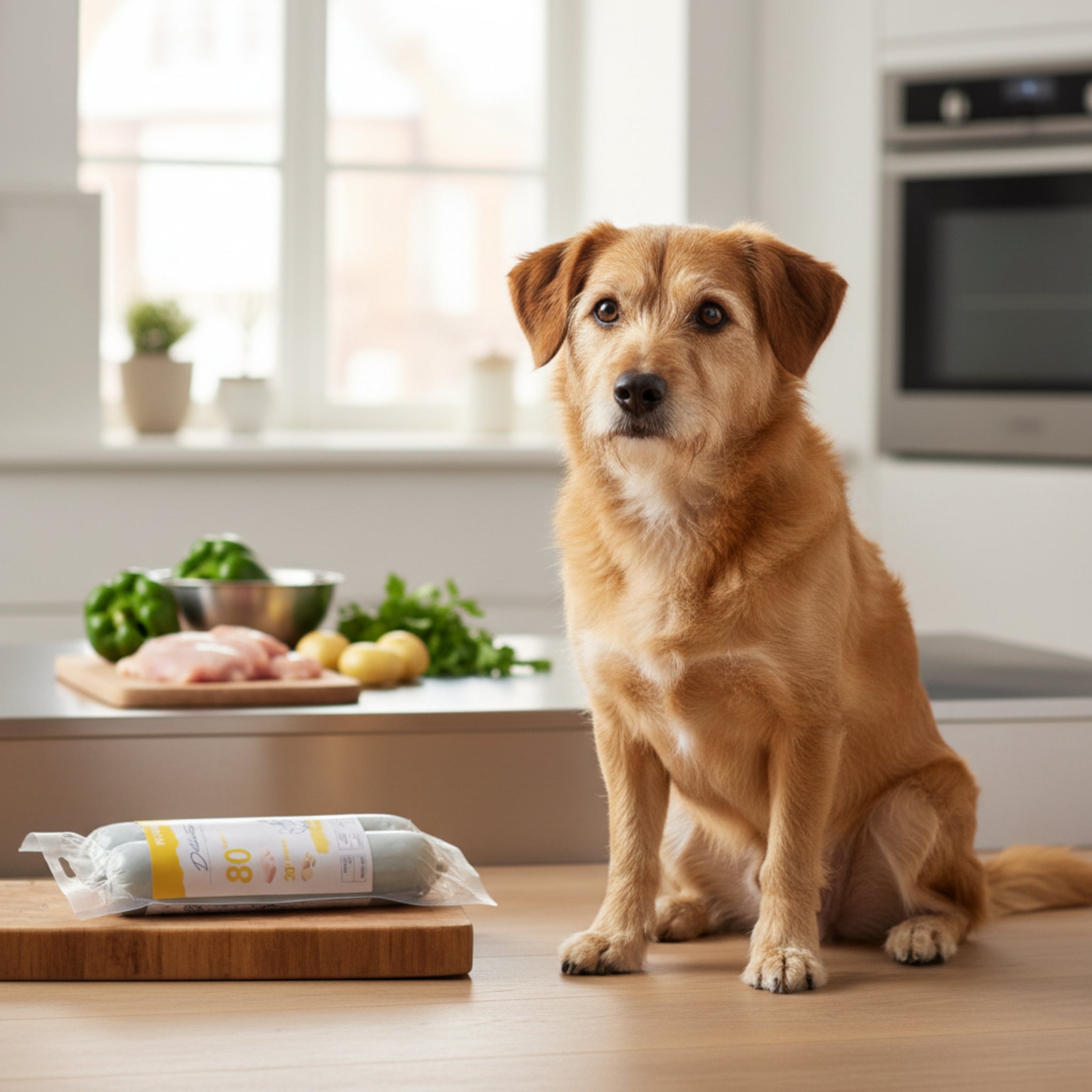 Perro Delikatessrolle No.1 Geflügel &amp; Kartoffel – Premium Hundewurst getreidefrei für sensible &amp; wählerische Hunde - Woofshack