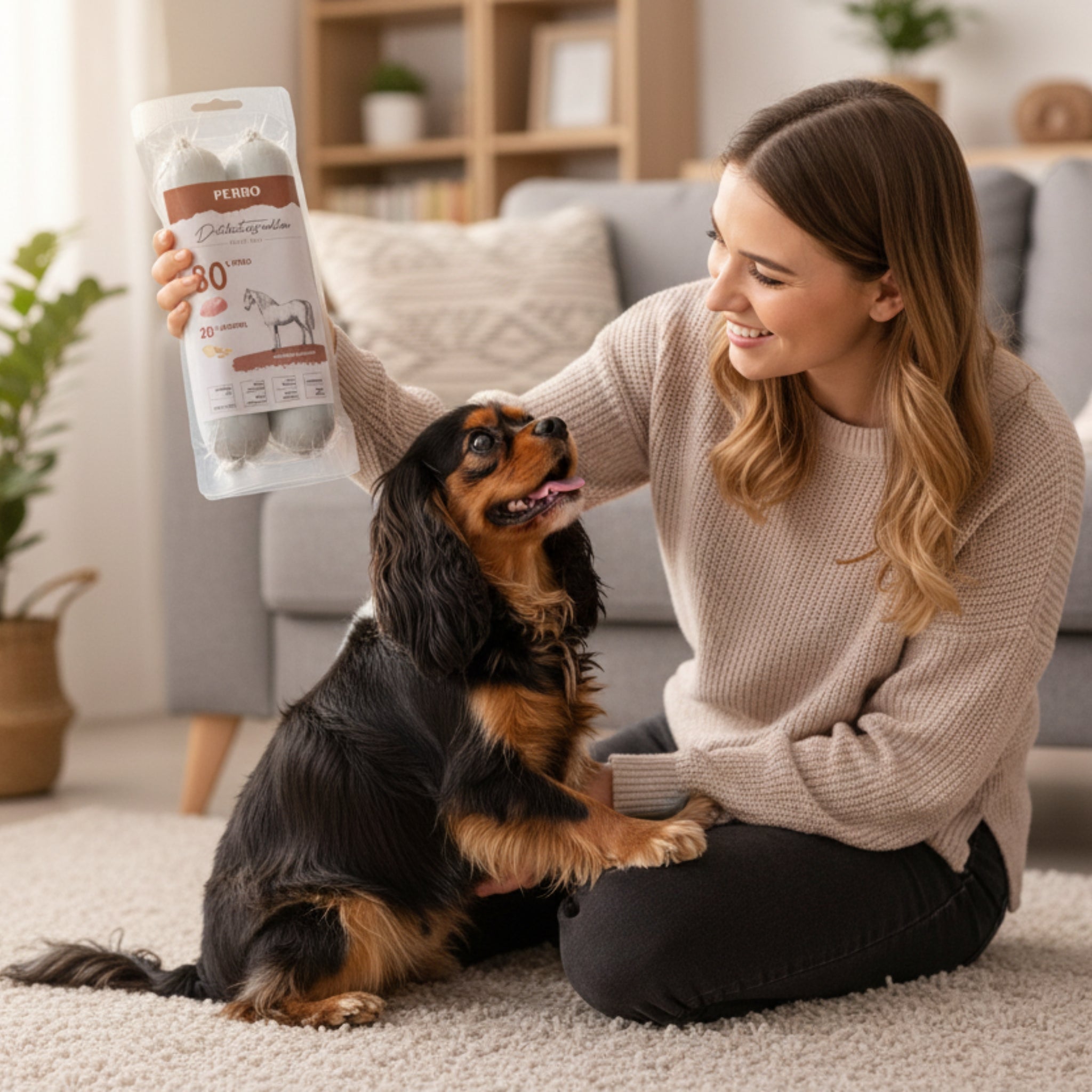 Perro Delikatessrolle No.1 Pferd &amp; Kartoffel – Hypoallergen, Getreidefrei, 80% Frischfleisch - Woofshack