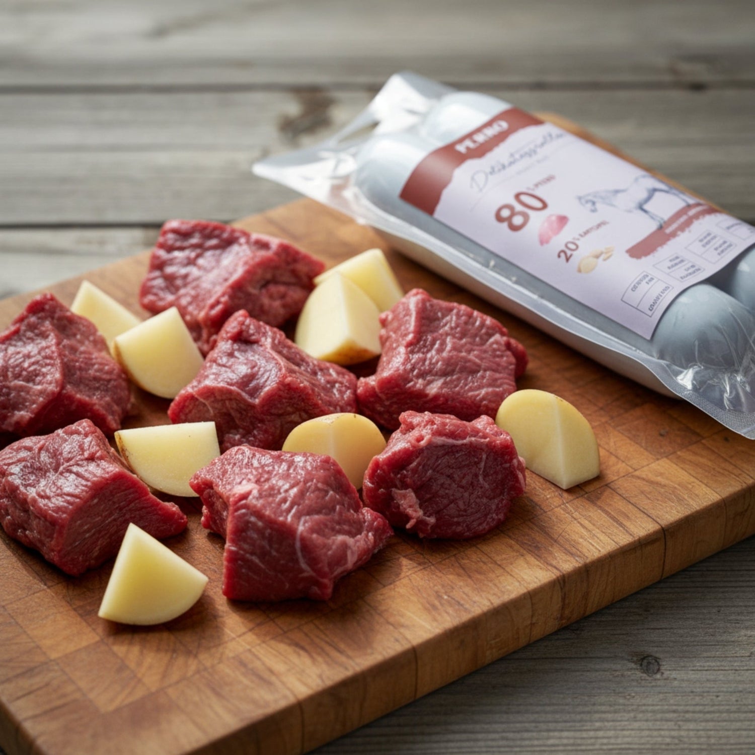 Perro Delikatessrolle No.1 Pferd &amp; Kartoffel – Hypoallergen, Getreidefrei, 80% Frischfleisch - Woofshack