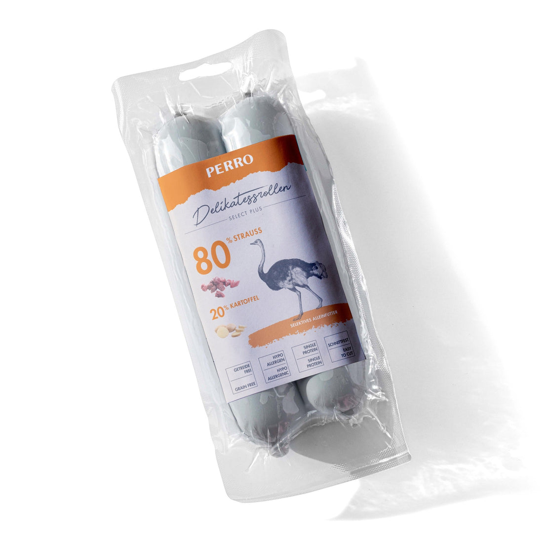 Perro Delikatessrolle No.1 Strauß & Kartoffel - Hundewurst - Woofshack