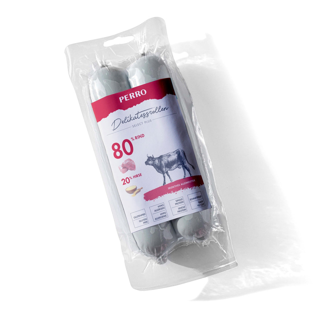 Perro Delikatessrolle No.2 Rind &amp; Hirse - Hundewurst - Woofshack