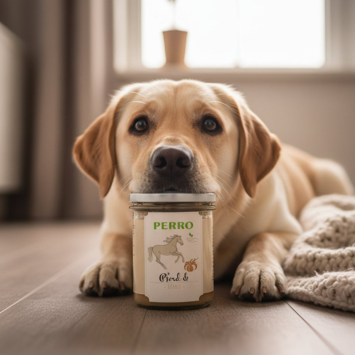 Perro Genießer Glas Pferd &amp; Kürbis – Saftiges Nassfutter für anspruchsvolle Hunde | 100% Getreidefrei, Glutenfrei, Schonend im Glas &amp; Unwiderstehlich Lecker - Woofshack