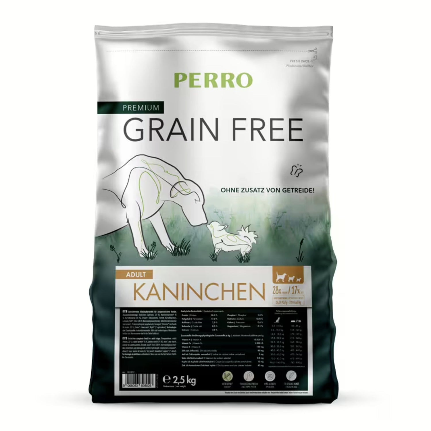 Perro Grain Free Adult Kaninchen - Hunde Trockenfutter - Woofshack