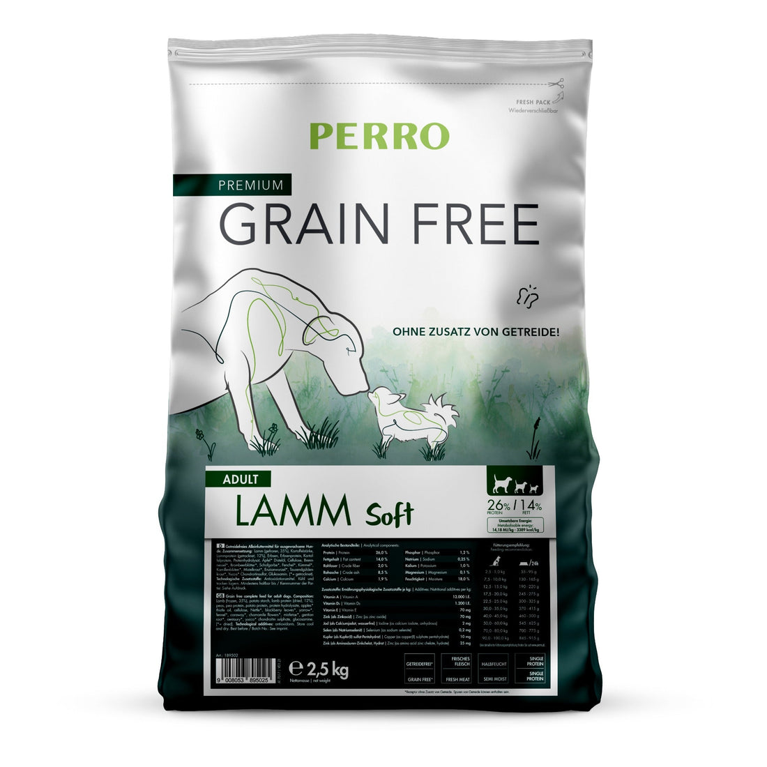 Perro Grain Free Adult Lamm Soft - Hunde Trockenfutter - Woofshack