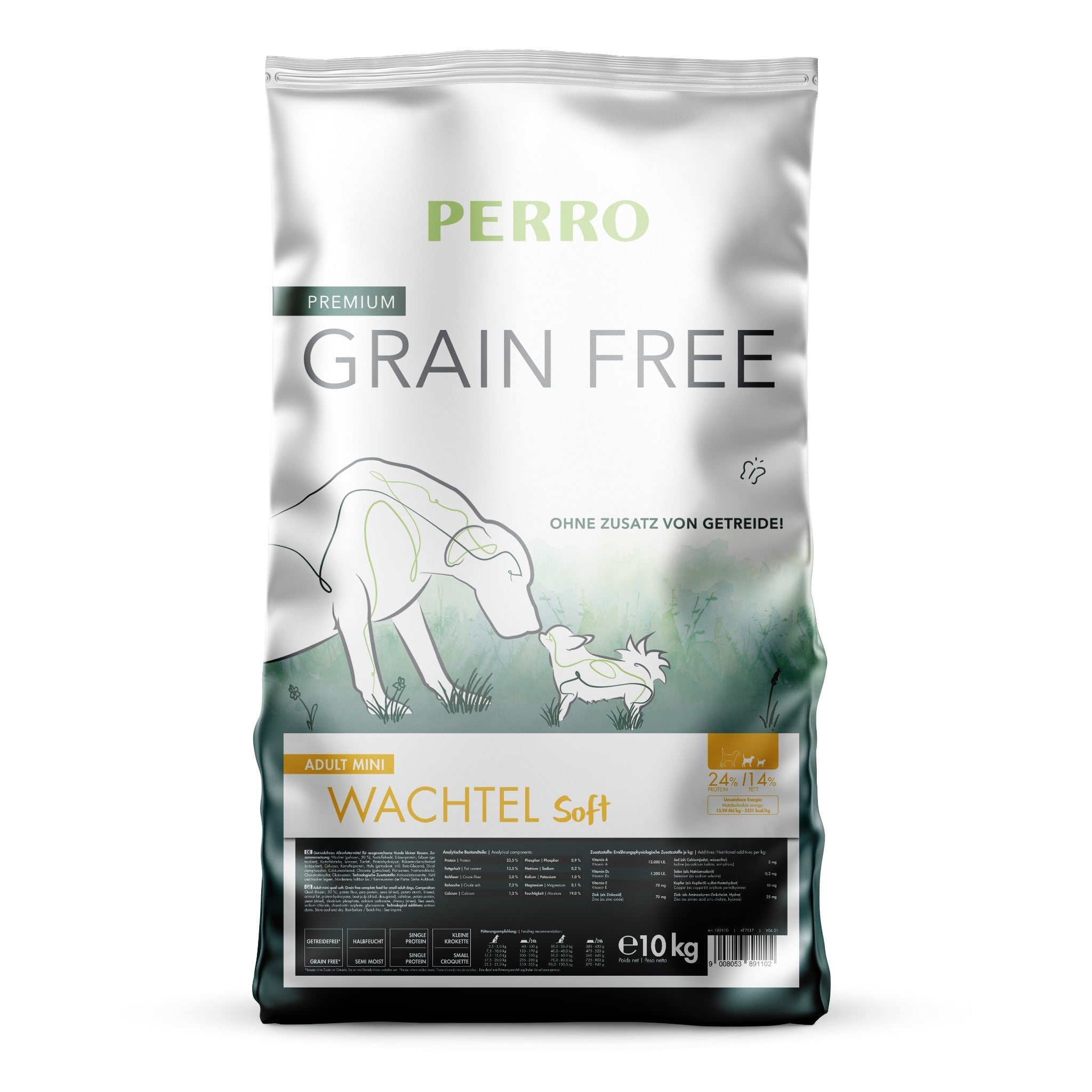 Perro Grain Free Adult Mini Wachtel Soft - Hunde Trockenfutter - Woofshack