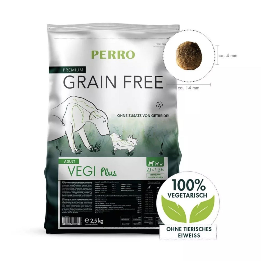 Perro Grain Free Adult Vegi Plus - Hunde Trockenfutter - Woofshack