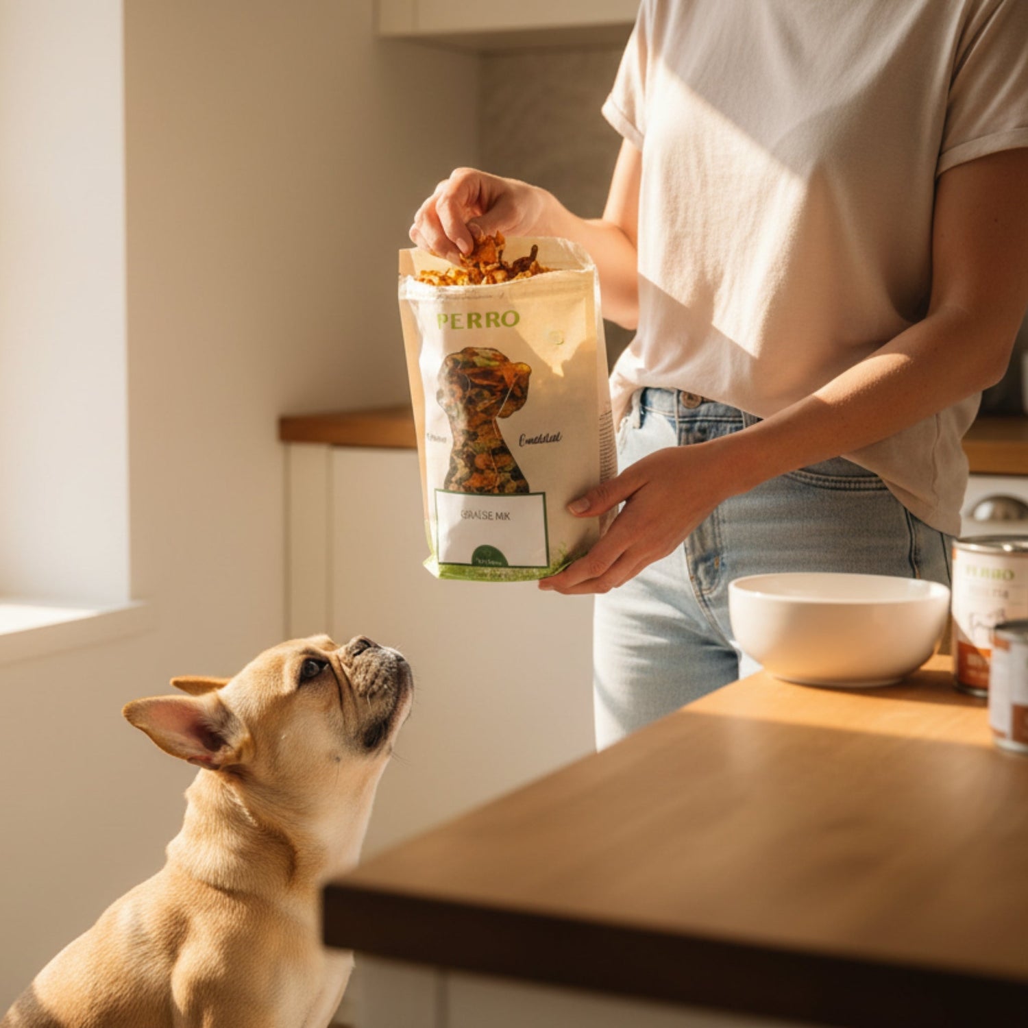 Perro Hundeflocken Gemüse Mix - Premium Nahrungsergänzung für Hunde mit natürlichen Gemüseflocken für gesunde Verdauung und Vitalität - Woofshack